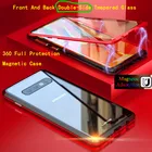 Магнитный металлический чехол-книжка для Samsung Galaxy S20 Plus с двойным закаленным стеклом для Samsung S20 Ultra Fundas Capa