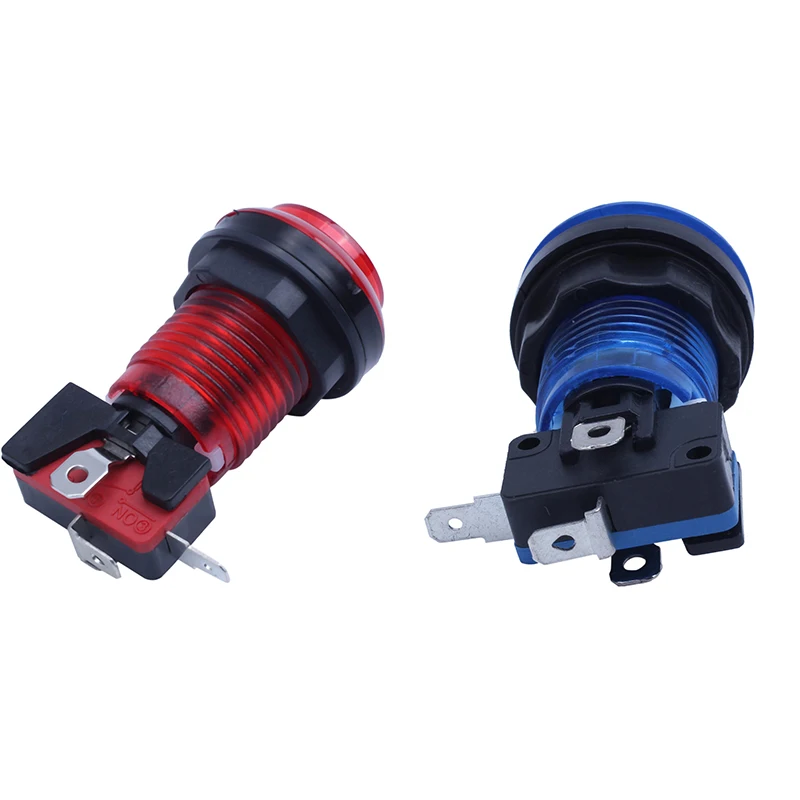 2 комплекта круглый освещенный аркадная видео игра кнопочный переключатель