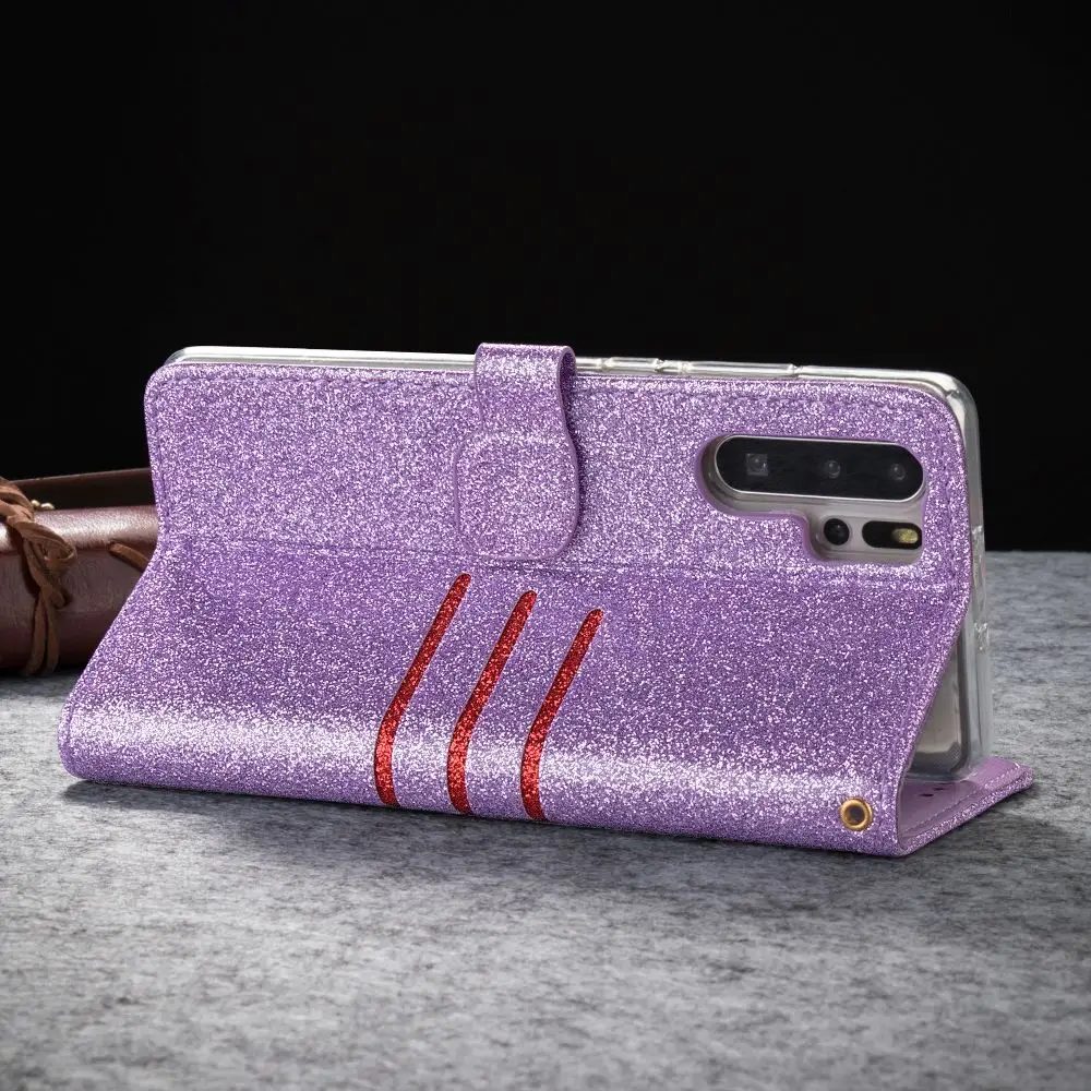 L-FADNUT Блестящий флип-кошелек чехол для телефона HUAWEI P20 Lite мягкий кожаный кошелек P30