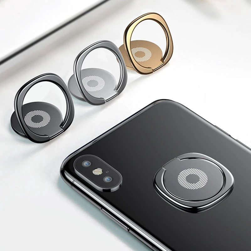 

Universal Finger Ring Phone Holder Rotating Metal Cellphone Stand Adhesive Convenient Smartphone Accessories