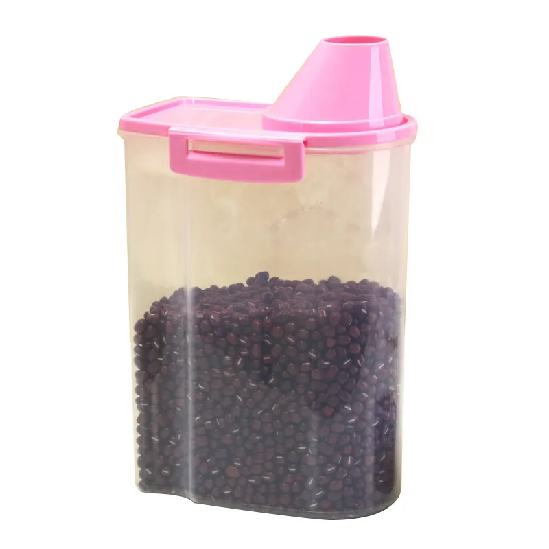 Пластиковая герметичная банка для хранения хлопьев большая кухонная коробка