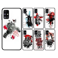 black white abstract art for samsung note 20 10 9 8 ultra lite plus pro f62 m62 m60 m40 m31s m21 m20 m10s soft phone case