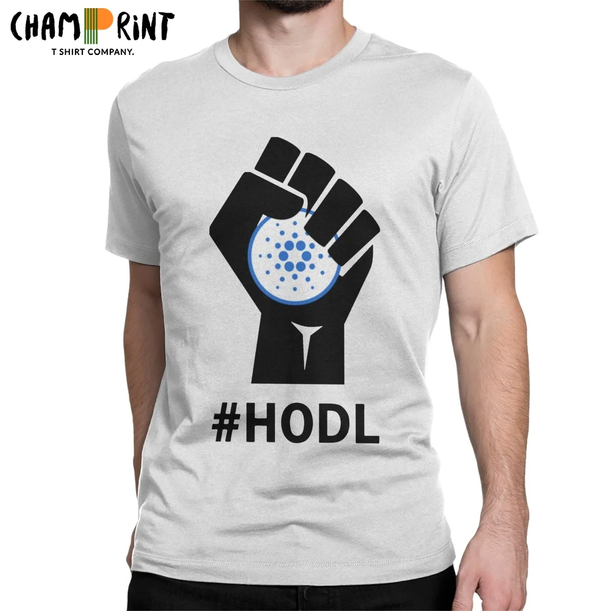 

Men HODL Cardano Fist ADA T Shirt Bitcoin 100% Cotton Tops Casual Short Sleeve O Neck Tee Shirt Adult T-Shirts