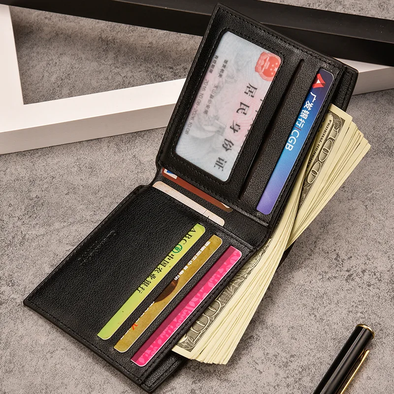 Топ 2019 Винтажный Мужской кожаный брендовый Роскошный кошелек короткие тонкие