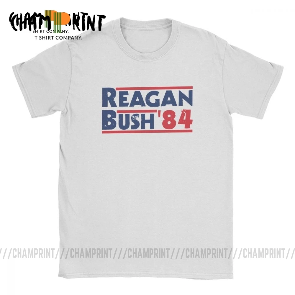 Мужская футболка Рейган Буш 84 винтажные Топы с коротким рукавом консервативные
