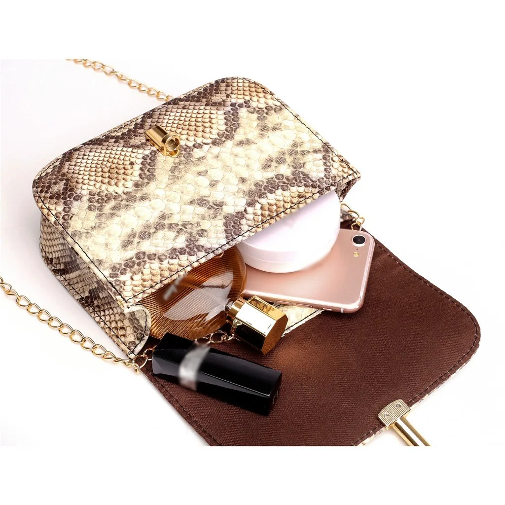

Women Serpentine Printing Tote Hasp Messenger Bag Handbag Shoulder Bag Fashion Small Crossbody Bags For Women 2019 Mini Pack #YY