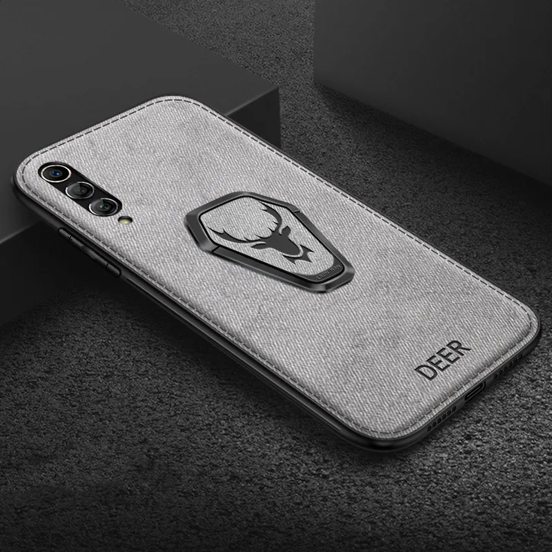 Gray Магнитный чехол-держатель для huawei P30 Pro Lite Nova 5T 4e P20 3e 3 3i P Smart Plus Honor 8X 20i V20 чехол тканевый Автомобильный кронштейн - Цвет: Gray