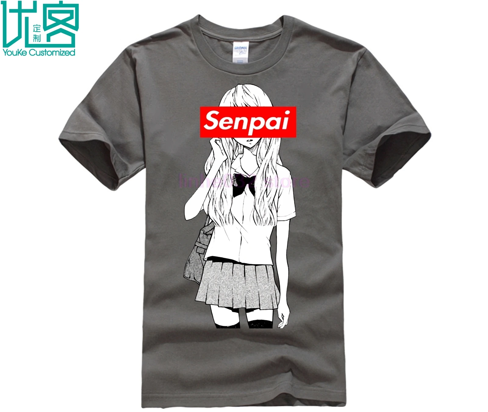 Мужская футболка Senpai аниме девушка Nerdy забавная | одежда