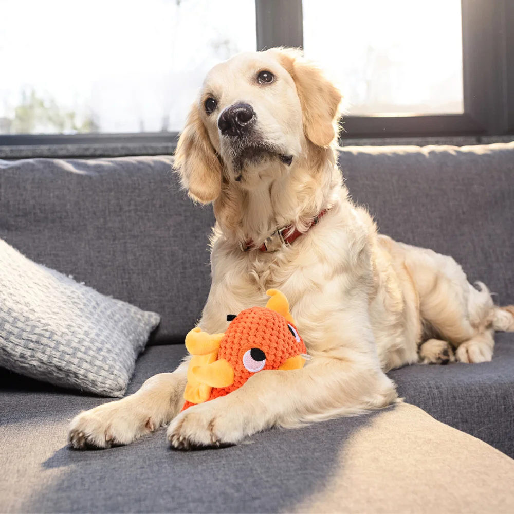 

Dog Chew Dog Plush Crab Shape Pet Squeaky Chewing Pet Plaything