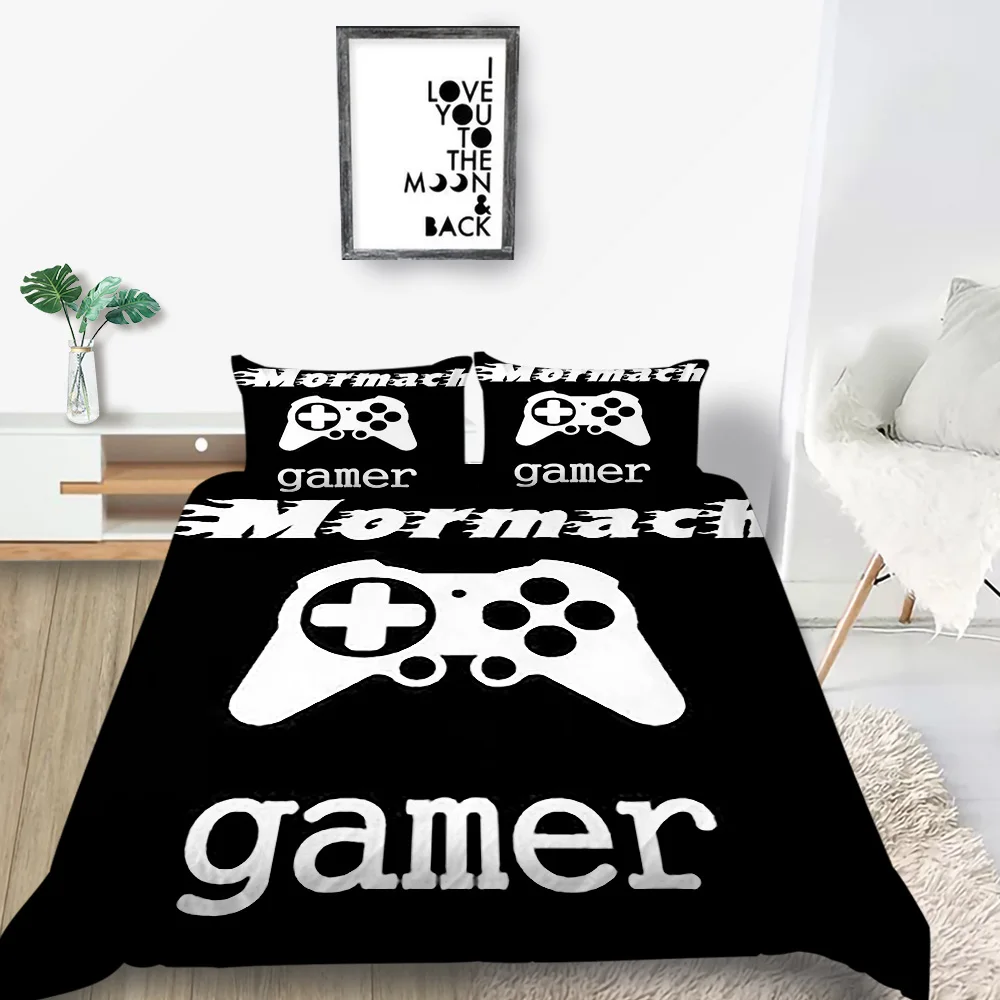 Комплект постельного белья королевского размера геймпад мультфильм Простой