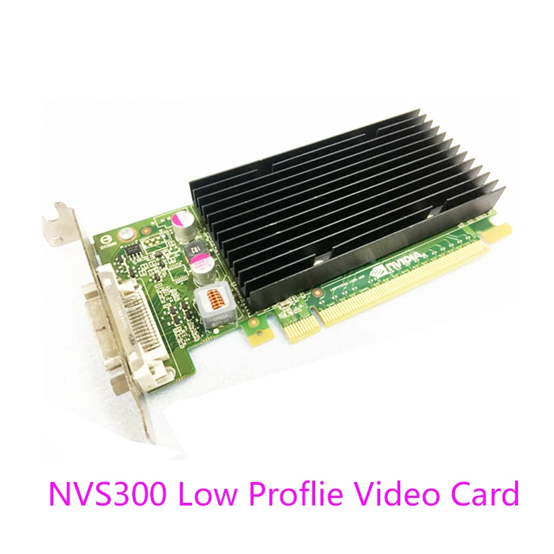 Placa de Vídeo Nvidia Nvs300 512m Ddr3 Pcie Nvs 300 Placa Gráfica de Perfil Baixo com Cabo Dms59 Peça Cabos de computador e conectores