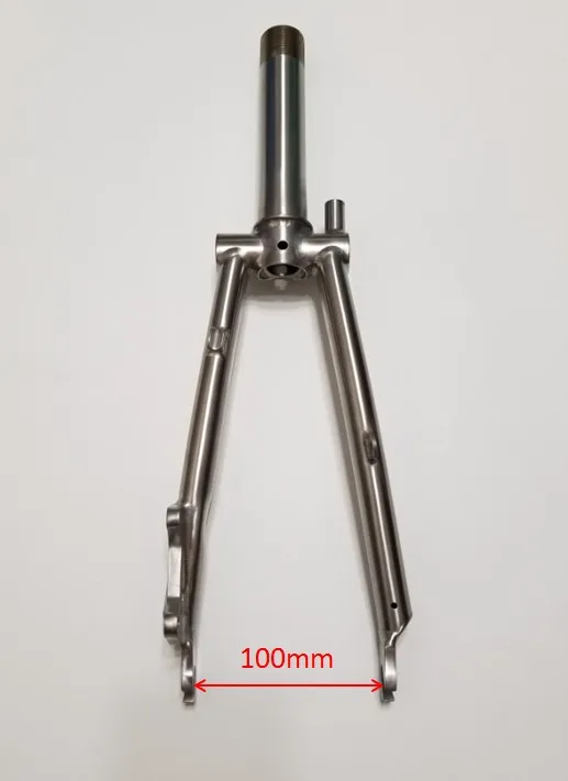disc brake polish Титановая передняя вилка для велосипеда Brompton нормальная 74 мм ширина и дисковый разрыв 100 мм ширина - Цвет: disc brake polish
