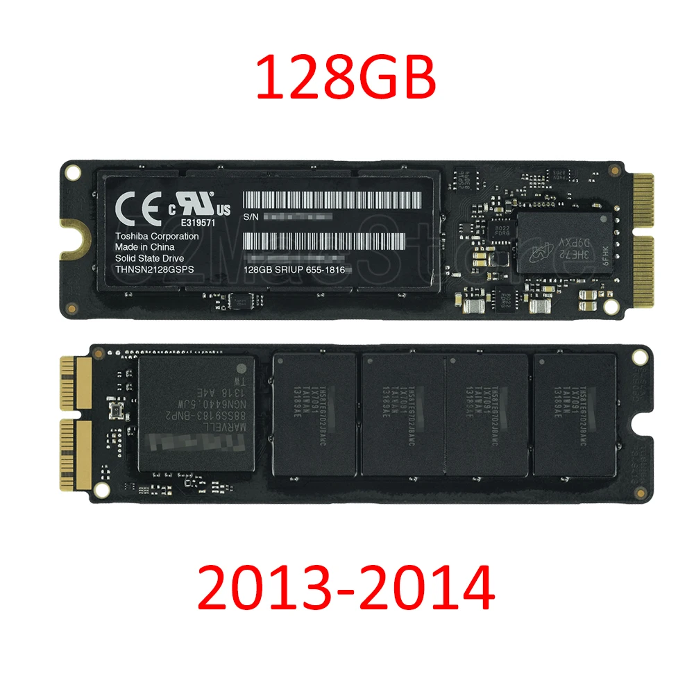 Оригинальный твердотельный накопитель SSD 128/256/512 ГБ ТБ для Apple MacBook Pro Retina/Air A1398 A1502