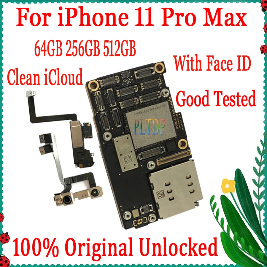 Заводская разблокированная материнская плата для iphone 11 Pro max с/без Face ID бесплатный