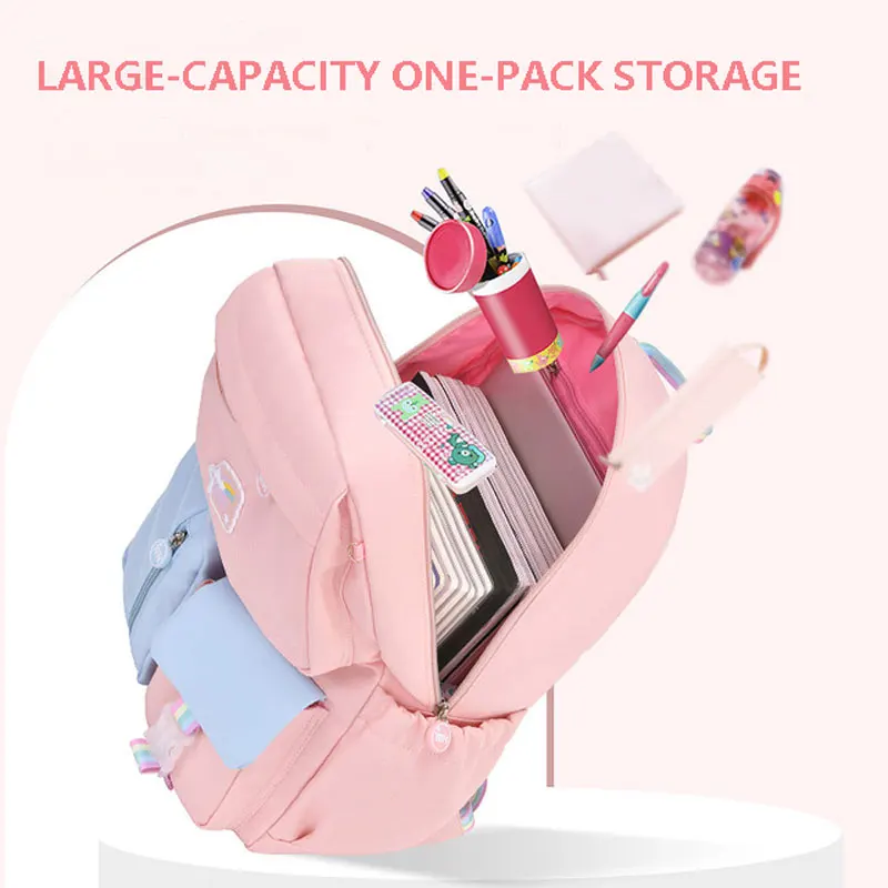 Children's Waterproof Backpacks Kids Schoolbags Mochilas Fashion Rainbow Shoulder Strap School Bag For Teenagers Girls