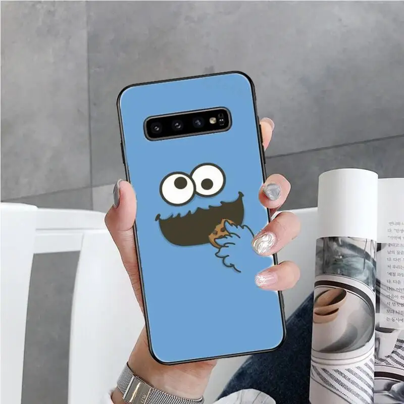 

Cartoon Cookie monster Phone Case For Samsung S6 S7 edge S8 S9 S10 e plus A10 A50 A70 note8 J7 2017