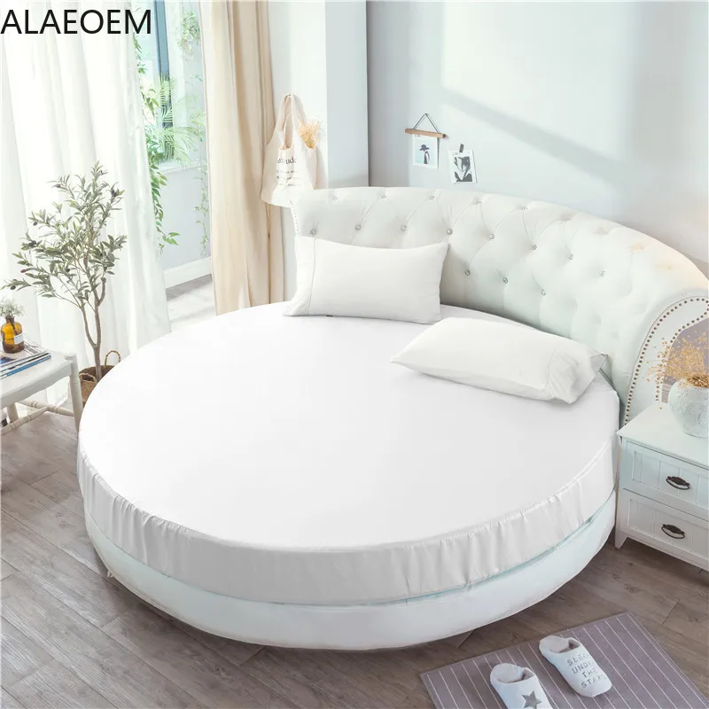 Эластичные простыни для круглый покрывало простынь однотонные Цвет роскошное