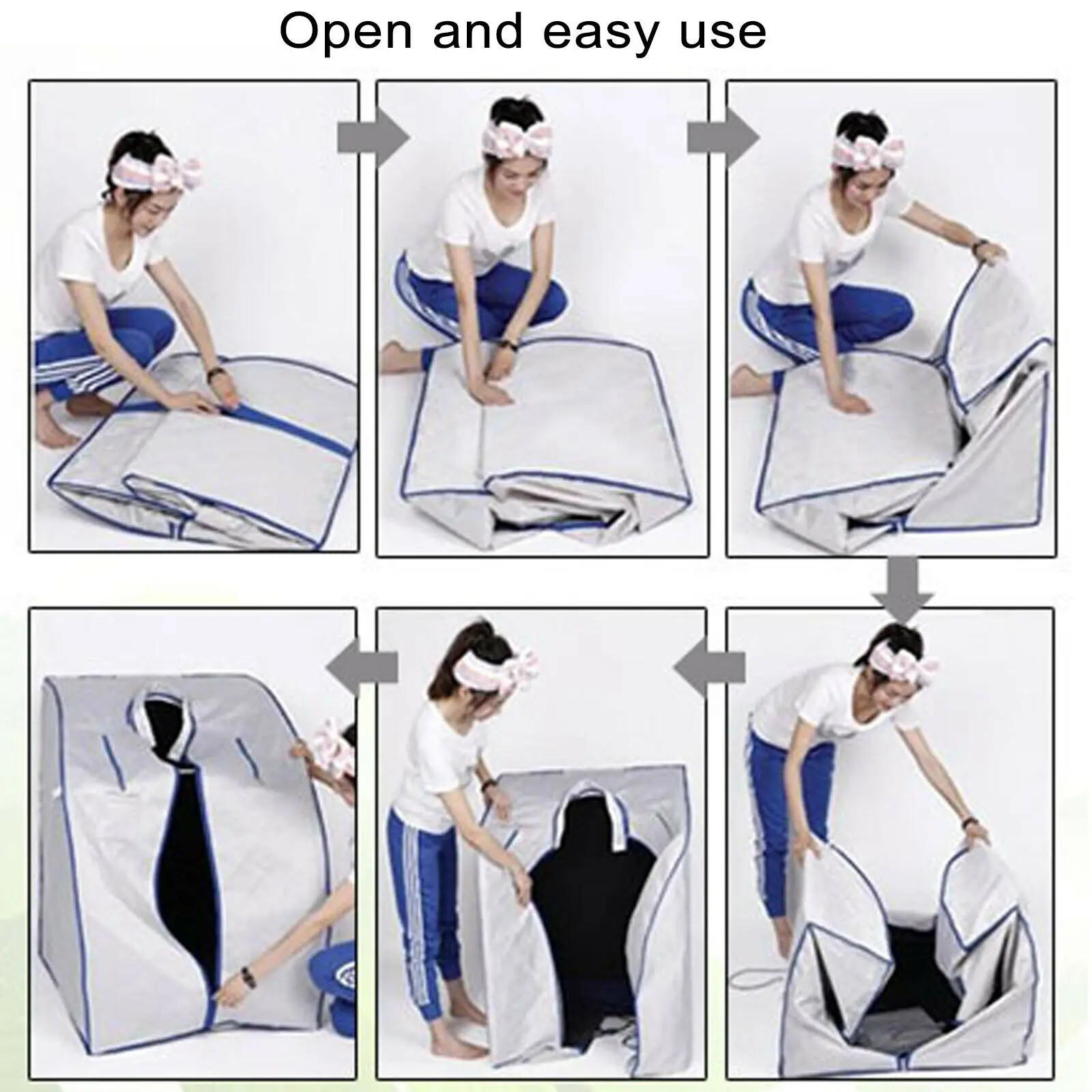 

Yonntech Portable Steam Sauna Room Beneficial Skin Weight Loss Calories Bath SPA Household Infrared Sauna Box