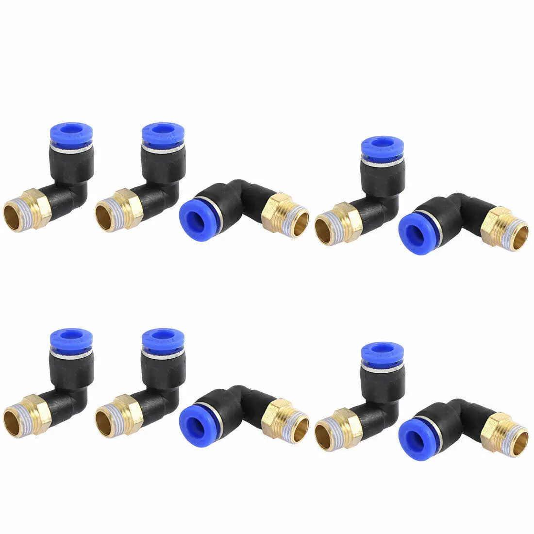 

10 Pcs PL6-01 1/8BSP Male to 6mm Tube Elbow Connectors Quick Connect Fittings PL