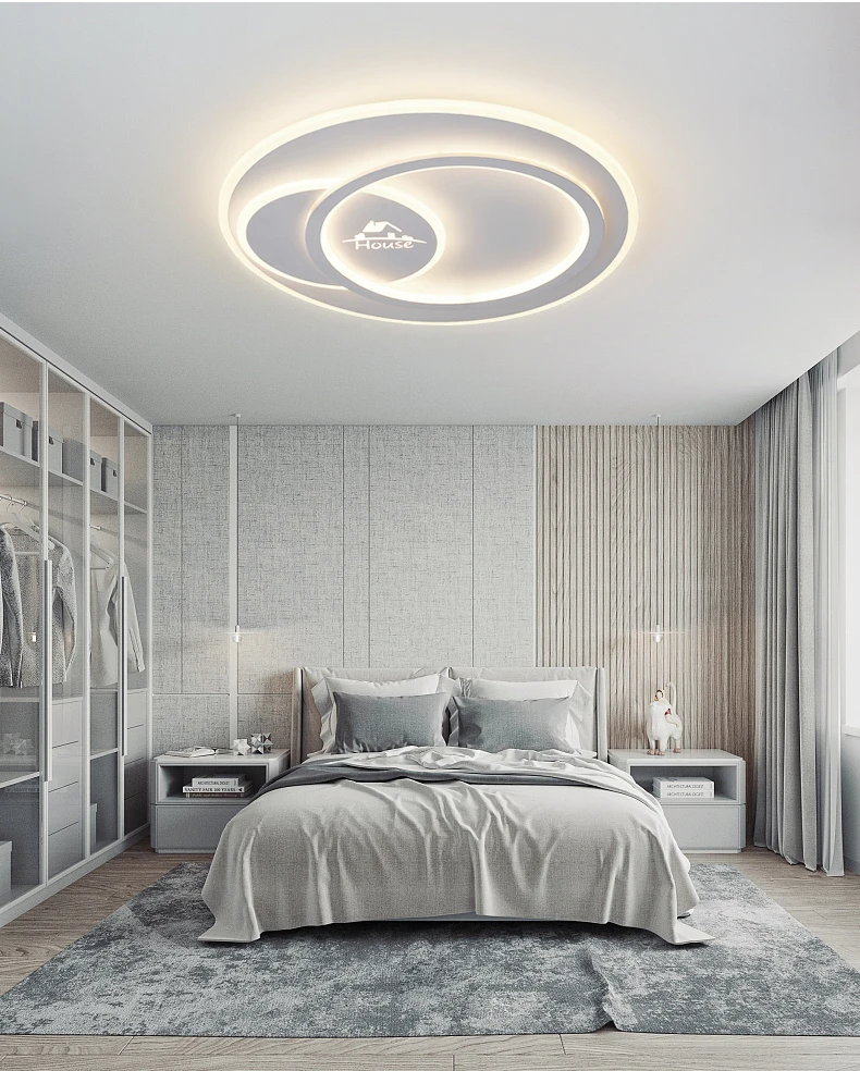 

Современный светодиодный потолочный светильник, комнатное освещение, современная светодиодная Люстра для гостиной, кухни, светильник с кр...