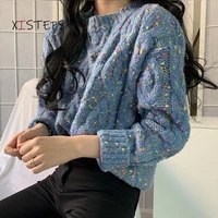 thick knitted sweaters women warm winter long sleeve female pullovers pink blue beige 2021 ladies jumper loose knitting tops