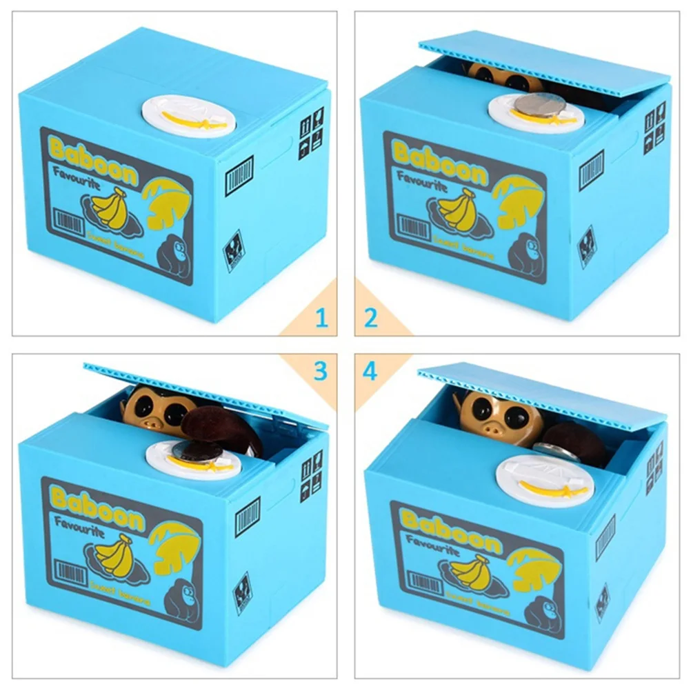 Креативная копилка для сбережений денег из АБС пластика с милым котом монет