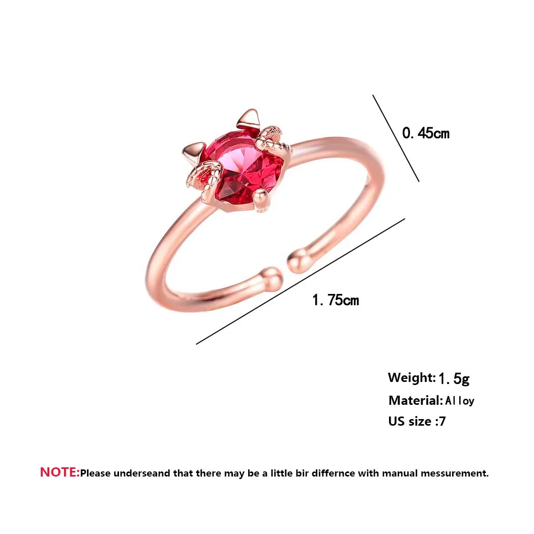 Кольцо Kinitial регулируемое с кристаллами и кошкой женское кольцо Анель вечернее