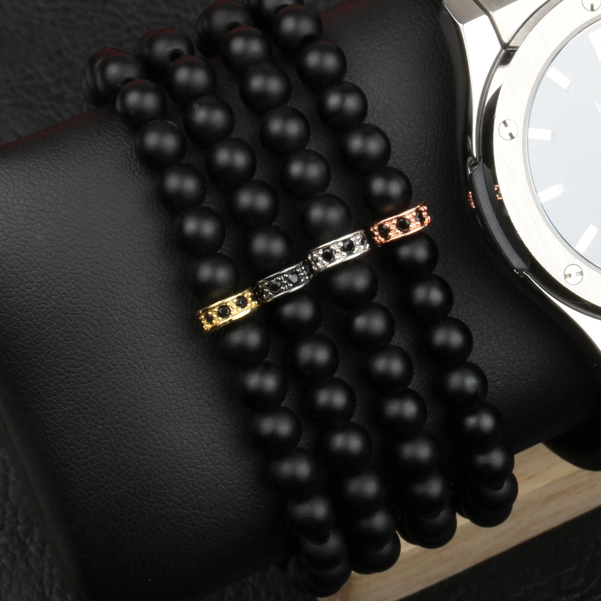 

Fashion Charm Bracelet New Design 6mm Matte Beads Strand Stone Men Classic Bracelet For Male Women Trendy Couples Jewelry Gift