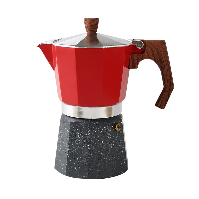 

Talian Style Moka Pot Turkish Coffee Pot Octagonal Hand-Made Aluminum Pot Coffee Utensils