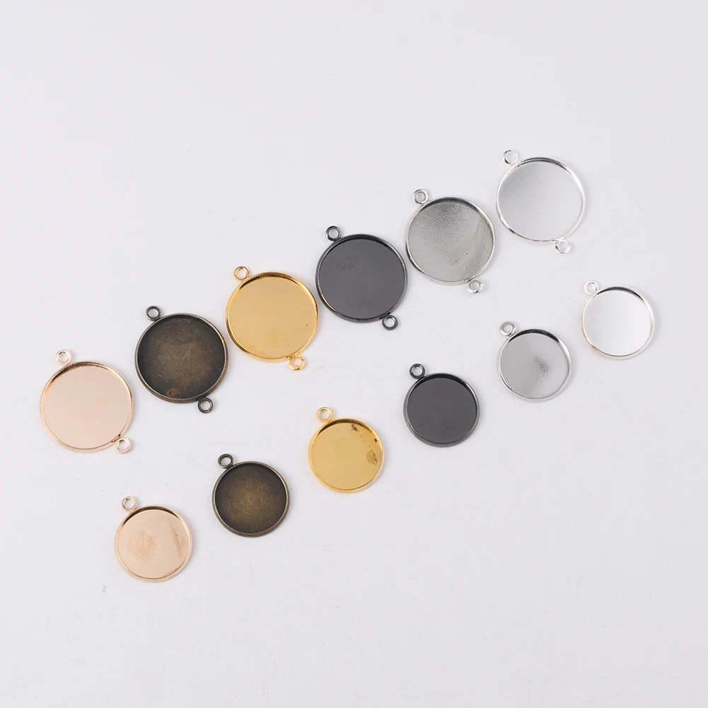 

10-20Pcs/Lot 10-25mm Cabochon Base Blank Cameo Tray Bezels Setting For Jewelry Making Supplies Bracelet Necklace DIY Accessories