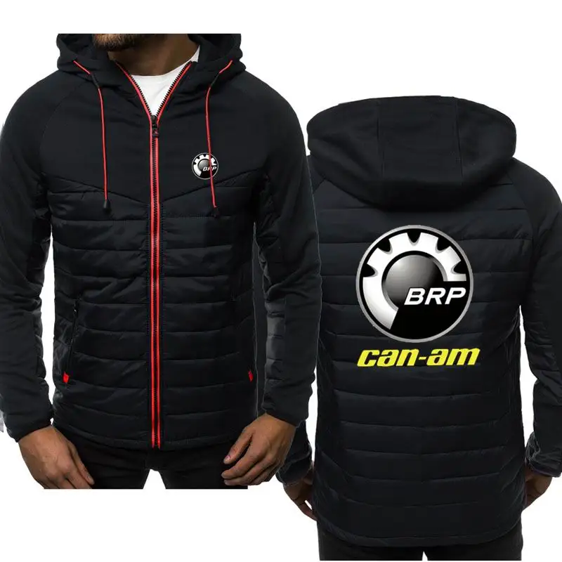 

New Fashion Brp Can-am Logo Hoody Spliced Jacket Men Spring Autumn Hoodies Casual Coat Hooded Fleece Sport Zipper Tops