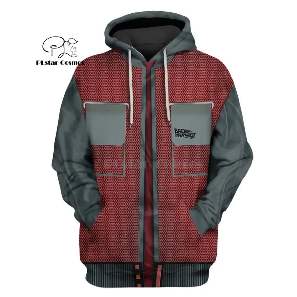 Толстовка PLstar Cosmos с длинным рукавом принтом Назад в будущее|Мужские толстовки и