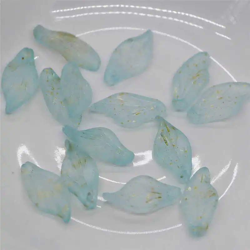 

Hot 10x22mm Glass Lily Petals Matte Gradient Color Beads DIY Jewelry Accessories High Quality Pendants For Earrings