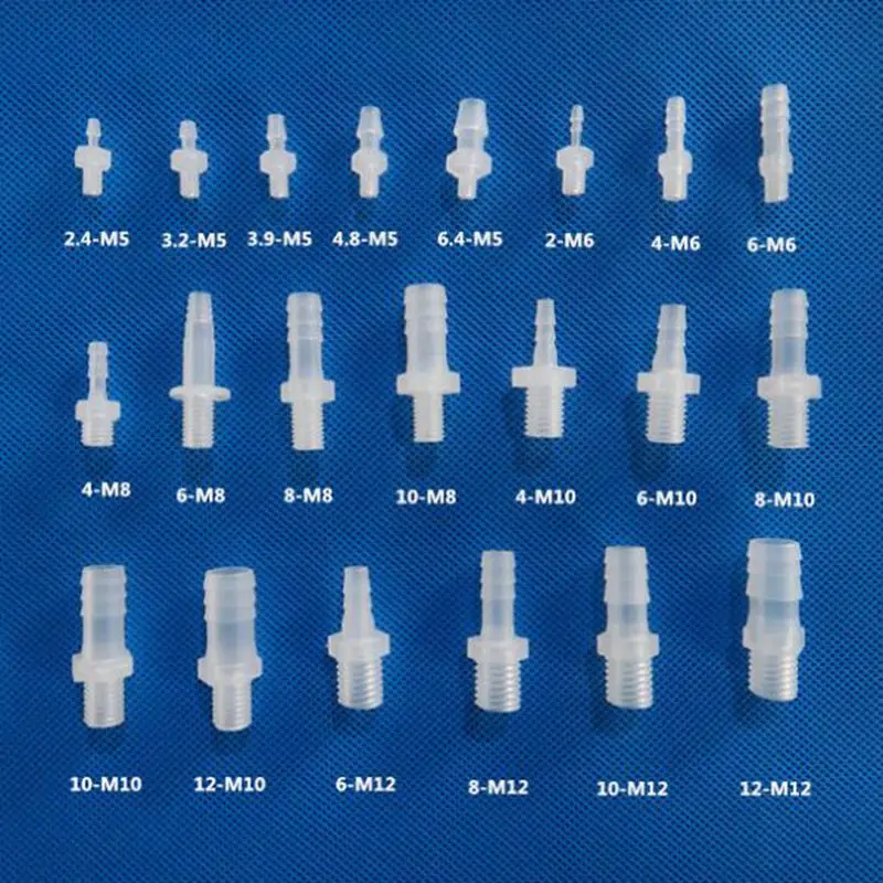От M10 до 10 мм OD пагода колючая пластмассовая Соединительная труба для шланга сада