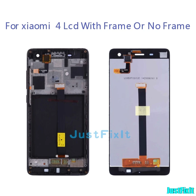Original For Xiaomi Mi4 LCD Touch Screen Digitizer With Frame Replacement Black White 5.0 Inch Mi 4 Display |
