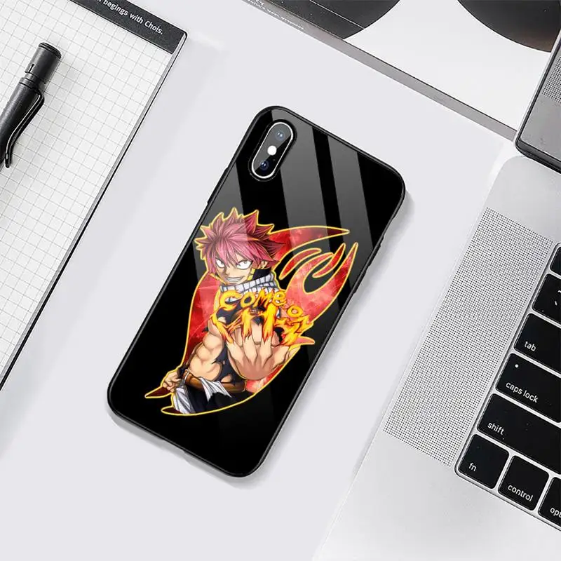 

Anime design fairy tail Phone Case Tempered glass For iphone 6 6S 7 8 plus X XS XR 11 12 mini PRO MAX