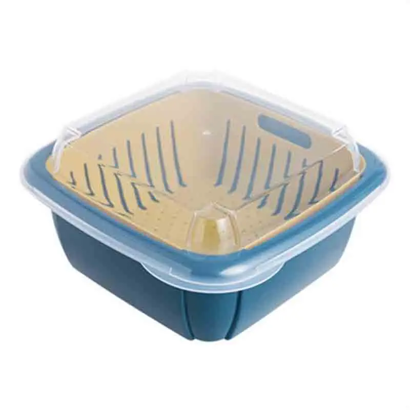 

Kitchen Plastic Storage Box Fresh-Keeping Box Refrigerator Fruit Vegetable Drain Crisper Kitchen Storage Containers C6C080X165