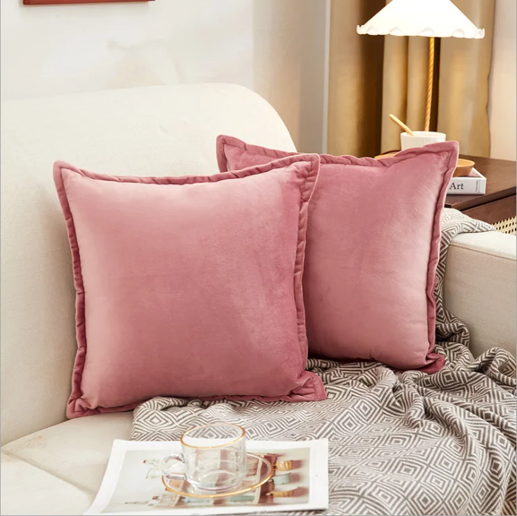 Soft Velvet  lace pillowcase Decorative Pillowcase Bed Throw Pillows Cushions Covers Square Cover For Sofa Home Decor 50cm* 50cm