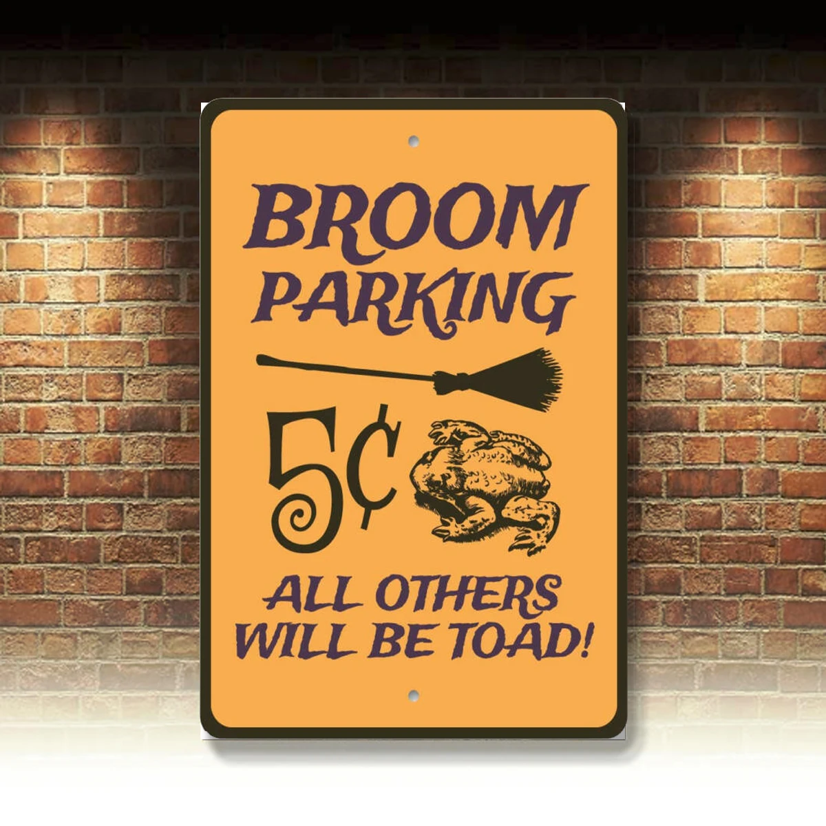 

Broom Parking Sign, Witch Broom Decor, Halloween Sign, Toad Sign