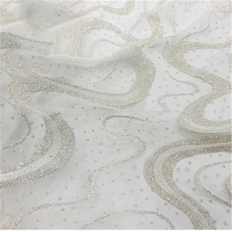 Новое свадебное платье сетка пряжа спрей золотая ткань белая горячая пленка