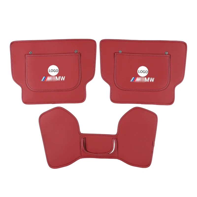 

Car Seat Back Anti Kick Pad for BMW 2018-2021 X3 X4 G01 G02 G08 Leather Protective Mat Anti Dirt Storage Pocket Car Accessories