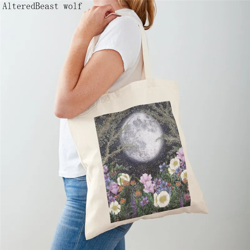 

Женская полотняная сумка-шоппер для покупок в стиле Харадзюку