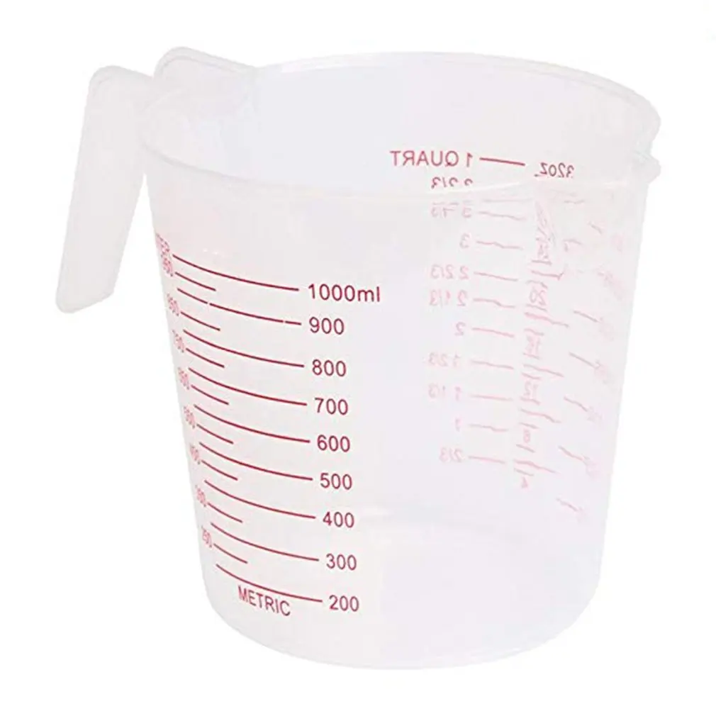 

1Pc Transparent Baking Tools Kitchen Tools 250/500/1000 Ml Scaled Quality Plastic Measuring Cup Tool Cup