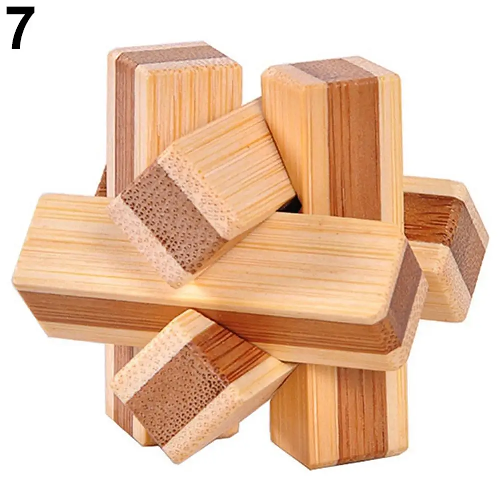

Kongming Luban Lock Kids Wooden Chinese Traditional Puzzle Toy Children Brain Teaser Games 3D Intellectual Creative Unlock Toy