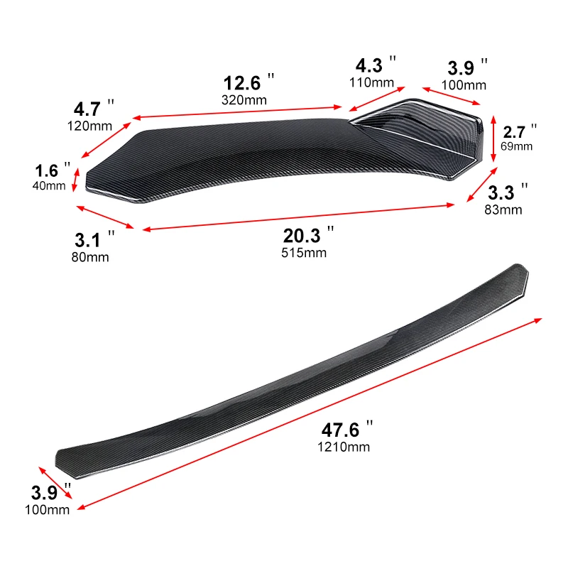 3PCS Universal Car Front Bumper Guard Protection For Honda Benz VW Passat Auto Protector Lip Splitter Cover | Автомобили и