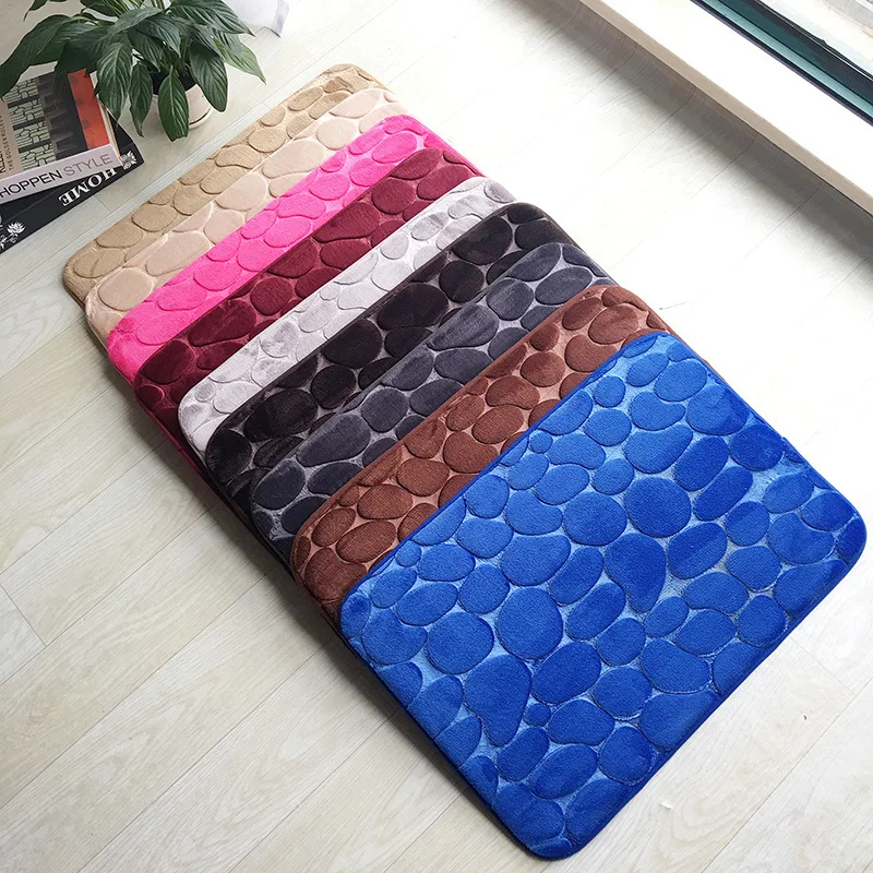 Утолщенный напольный коврик серый дверной для ванной комнаты мягкий ног двери