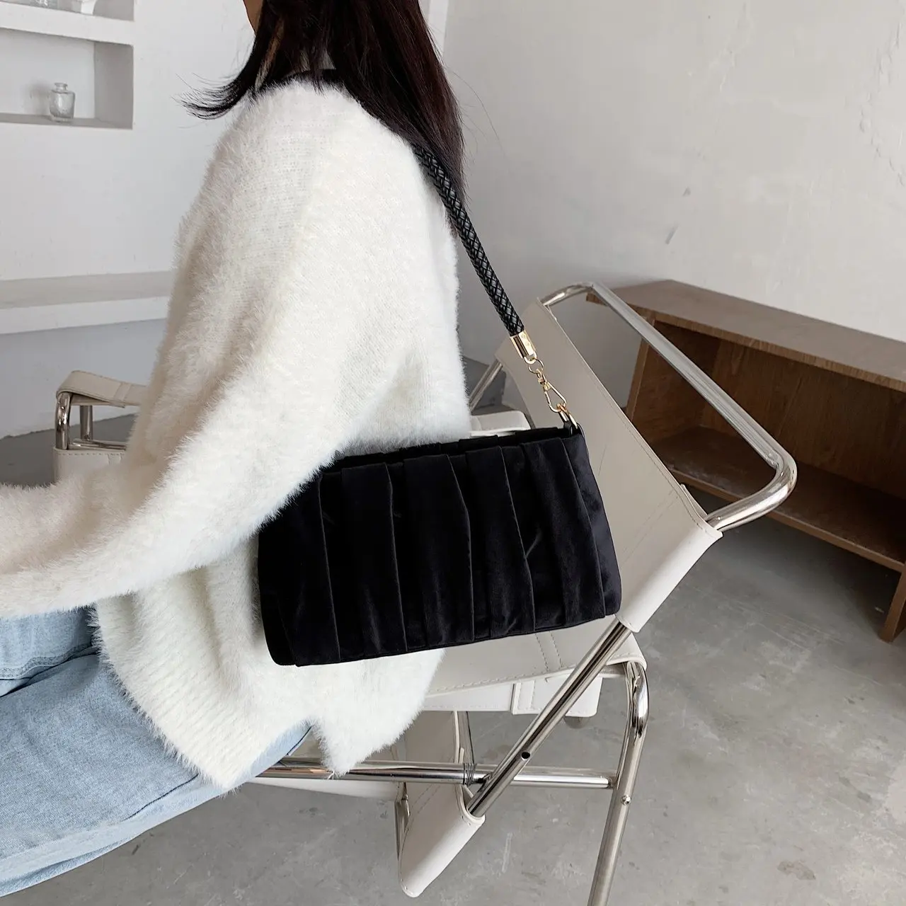

2021 New Zebra Print Women Underarm Bag Ladies Shoulder Bag Fashion Sexy Nylon Female Tote Baguette Purse Handbags