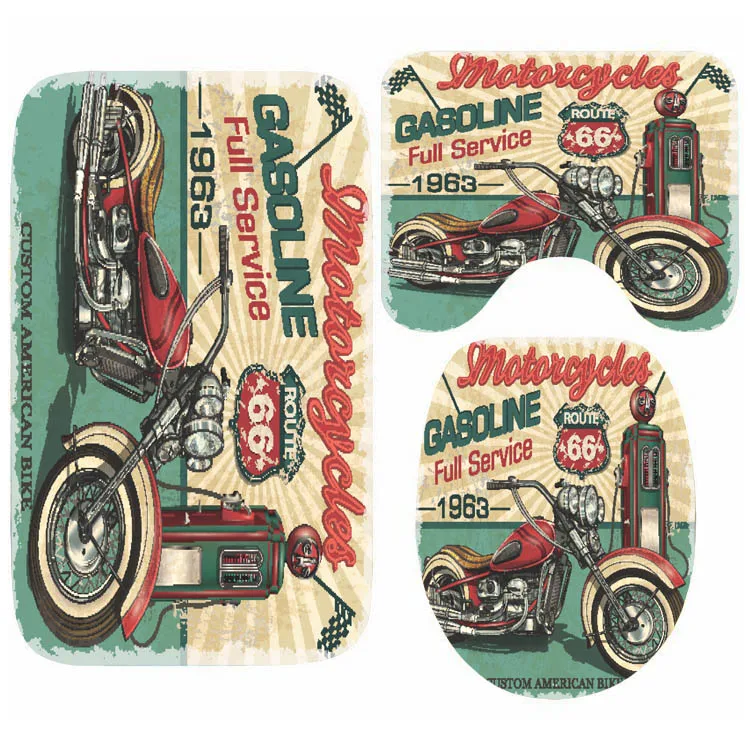 Набор ковриков для ванной в стиле ретро винтажный и душа | Дом сад