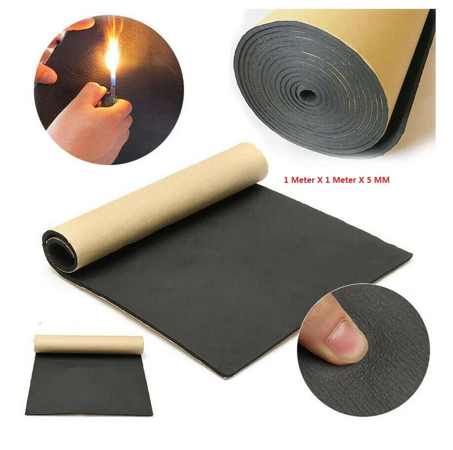 1 шт. Универсальный звукоизоляционный коврик шумоизоляционный тепловой экран 1x1