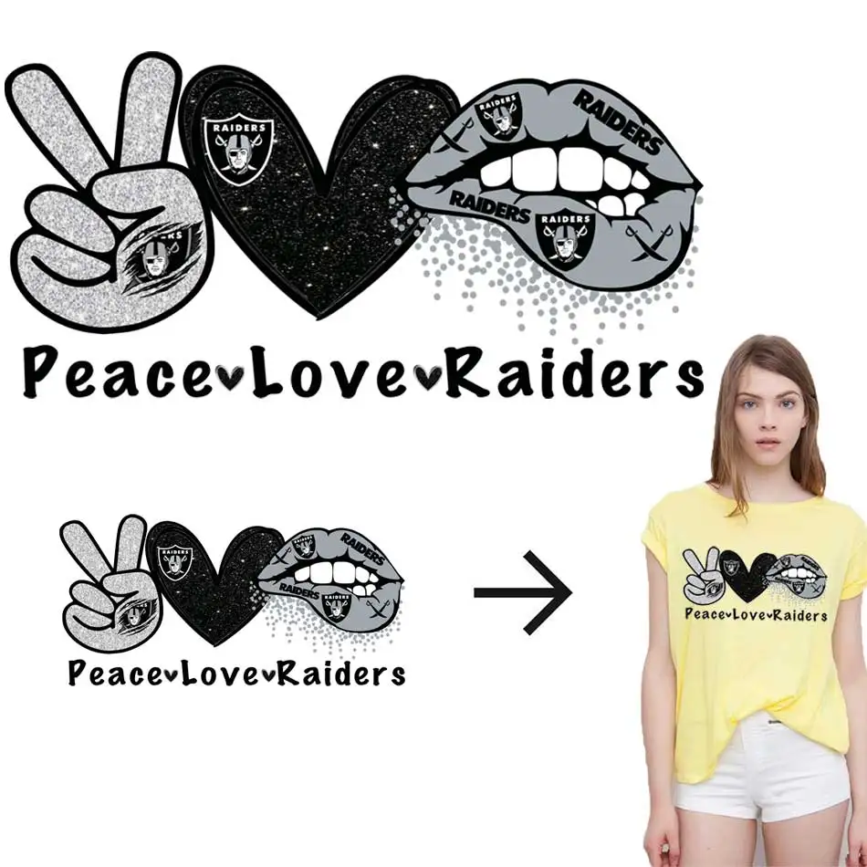 Наклейка с надписью Peace And Love для одежды